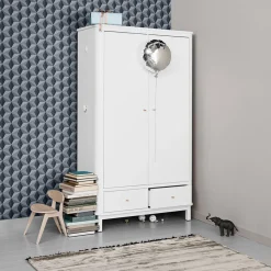 Oliver Furniture Wood Kleiderschrank 2-Türig Weiß Online