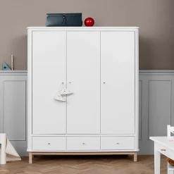Oliver Furniture Wood Kleiderschrank 3-Türig Weiß/Eiche Hot