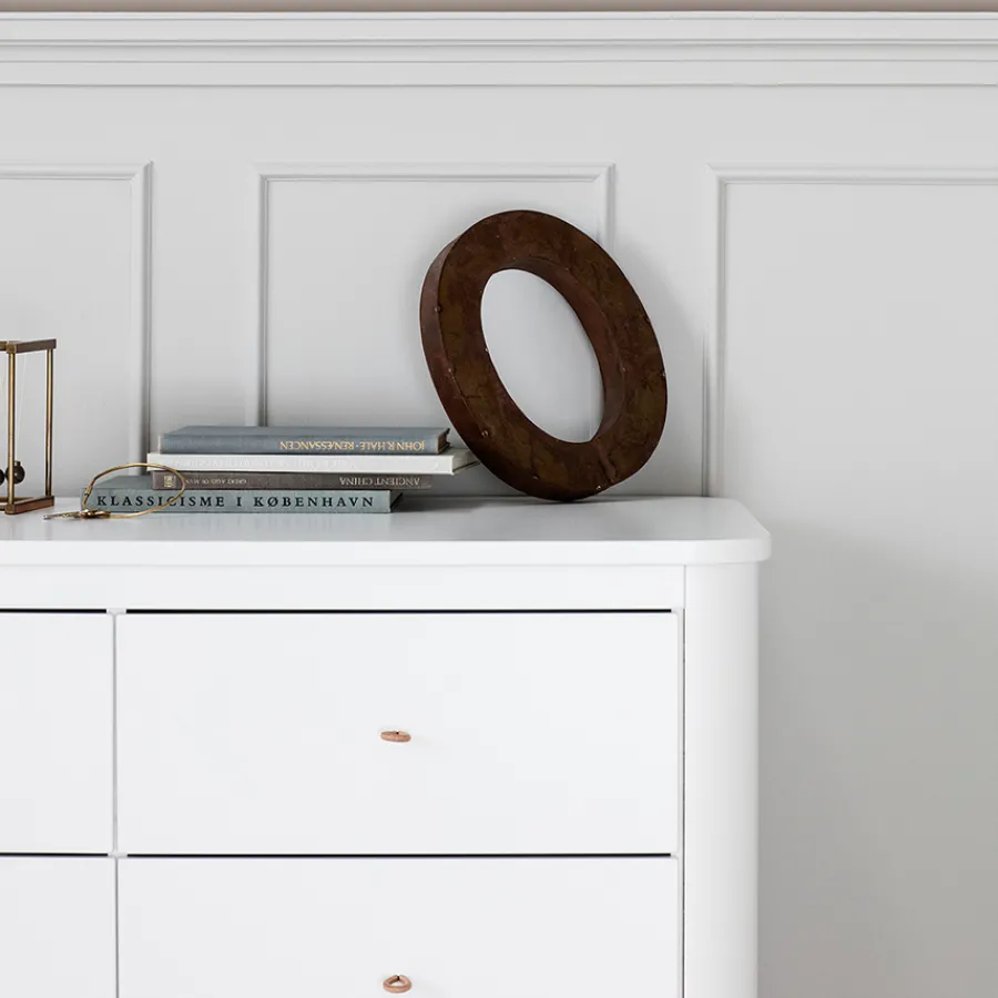 Oliver Furniture Wood Kommode 6 Schubladen Weiß/Eiche Online