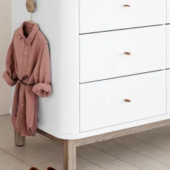 Oliver Furniture Wood Kommode 6 Schubladen Weiß/Eiche Online