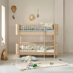 Oliver Furniture Wood Mini+ halbhohes Etagenbett Eiche Discount