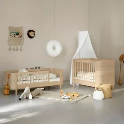 Oliver Furniture Wood Mini+ Geschwisterset Ergänzung f. Wood Mini+ Babybett inkl. Umbauset Juniorbett Eiche Discount