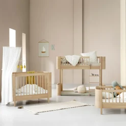 Oliver Furniture Wood Mini+ halbhohes Hochbett Eiche Outlet