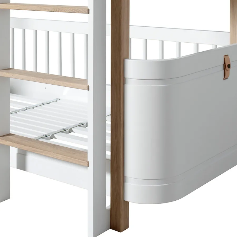 Oliver Furniture Wood Mini+ halbhohes Etagenbett Weiß/Eiche Online