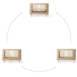 Oliver Furniture Wood Mini+ Babybett exkl. Umbauset Juniorbett Eiche Best