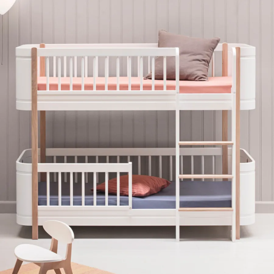 Oliver Furniture Wood Mini+ halbhohes Etagenbett Weiß/Eiche Online