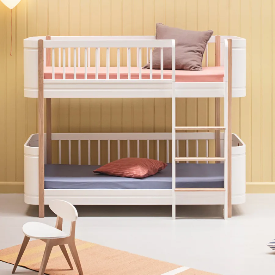 Oliver Furniture Wood Mini+ halbhohes Etagenbett Weiß/Eiche Online