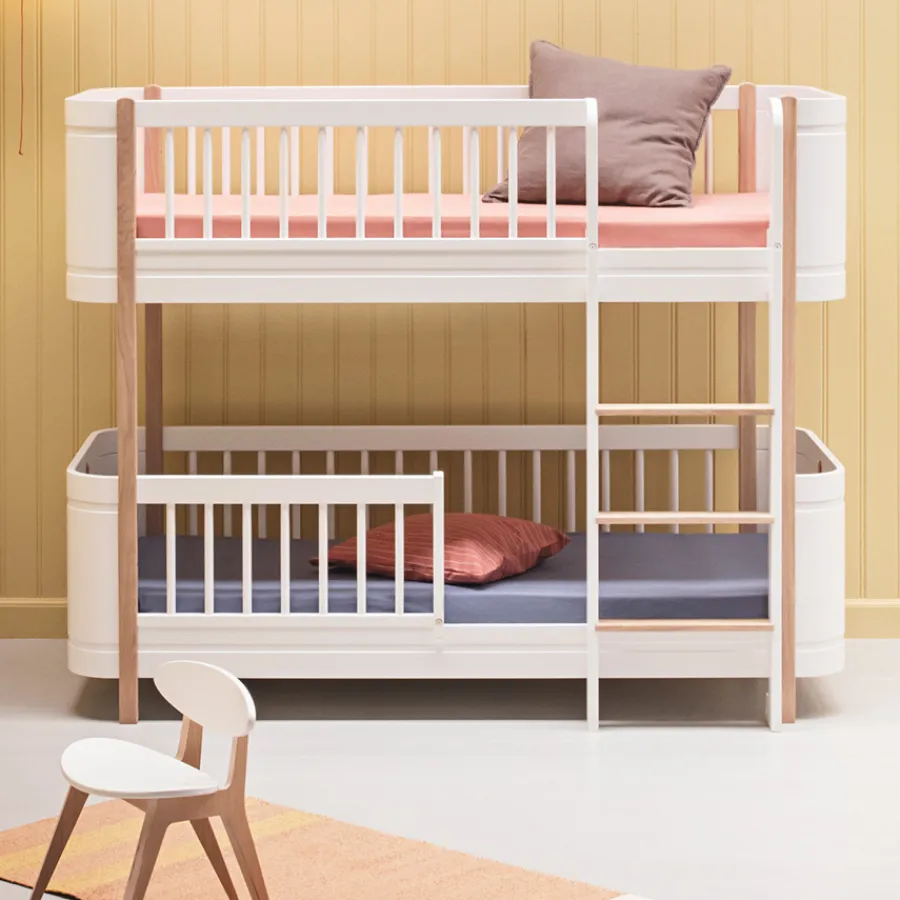 Oliver Furniture Wood Mini+ halbhohes Etagenbett Weiß/Eiche Online