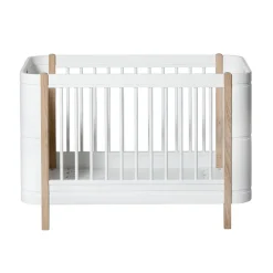 Oliver Furniture Wood Mini+ Babybett Weiß/Eiche exkl. Umbauset Juniorbett Clearance