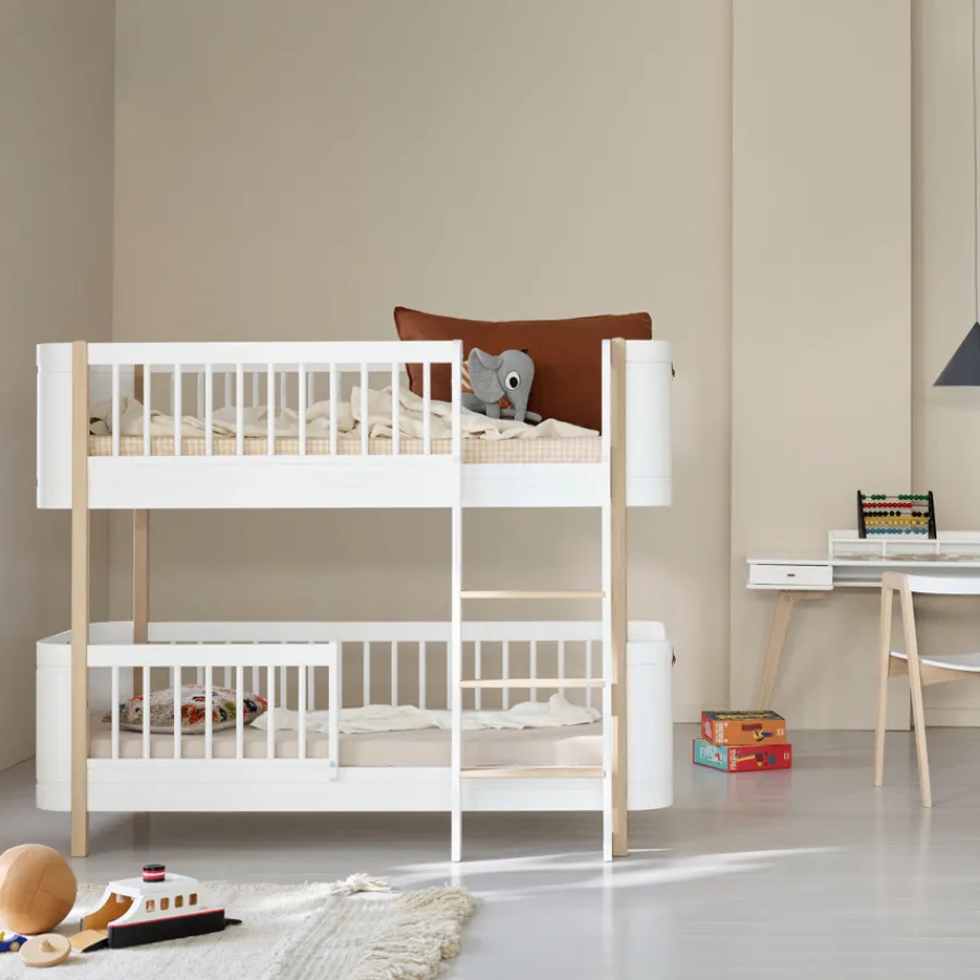 Oliver Furniture Wood Mini+ halbhohes Etagenbett Weiß/Eiche Online