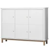 Oliver Furniture Wood Multi-Schrank 3-Türig Weiß/Eiche Clearance