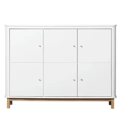 Oliver Furniture Wood Multi-Schrank 3-Türig Weiß/Eiche Clearance