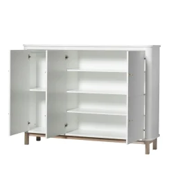 Oliver Furniture Wood Multi-Schrank 3-Türig Weiß/Eiche Clearance
