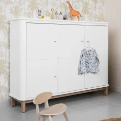 Oliver Furniture Wood Multi-Schrank 3-Türig Weiß/Eiche Clearance