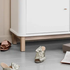 Oliver Furniture Wood Multi-Schrank 3-Türig Weiß/Eiche Clearance