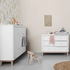 Oliver Furniture Wood Multi-Schrank 3-Türig Weiß/Eiche Clearance