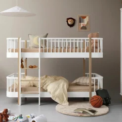 Oliver Furniture Wood Original halbhohes Etagenbett Weiß/Eiche Fashion