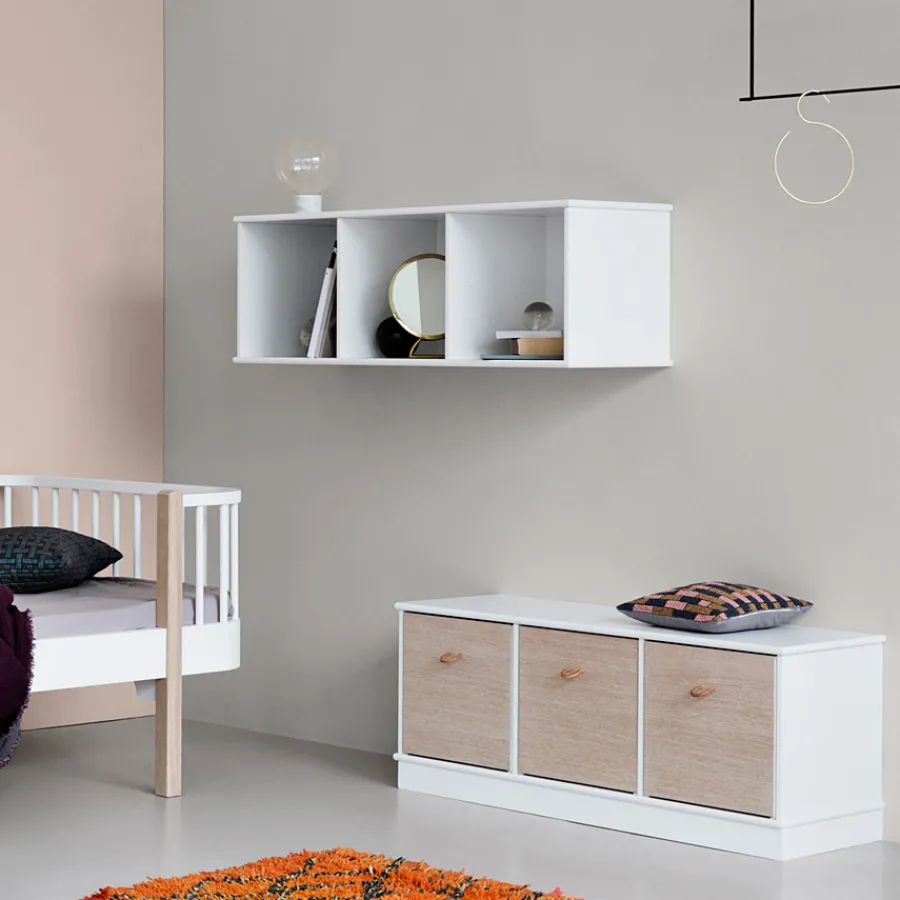 Oliver Furniture Wood Wand-Regal 5 x 1 Horizontal Fashion