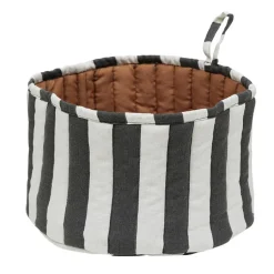 OYOY Brotkorb Toppu Black / White / Taupe Clearance