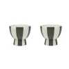 OYOY Eierbecher Toppu White / Black 2er-Set Clearance