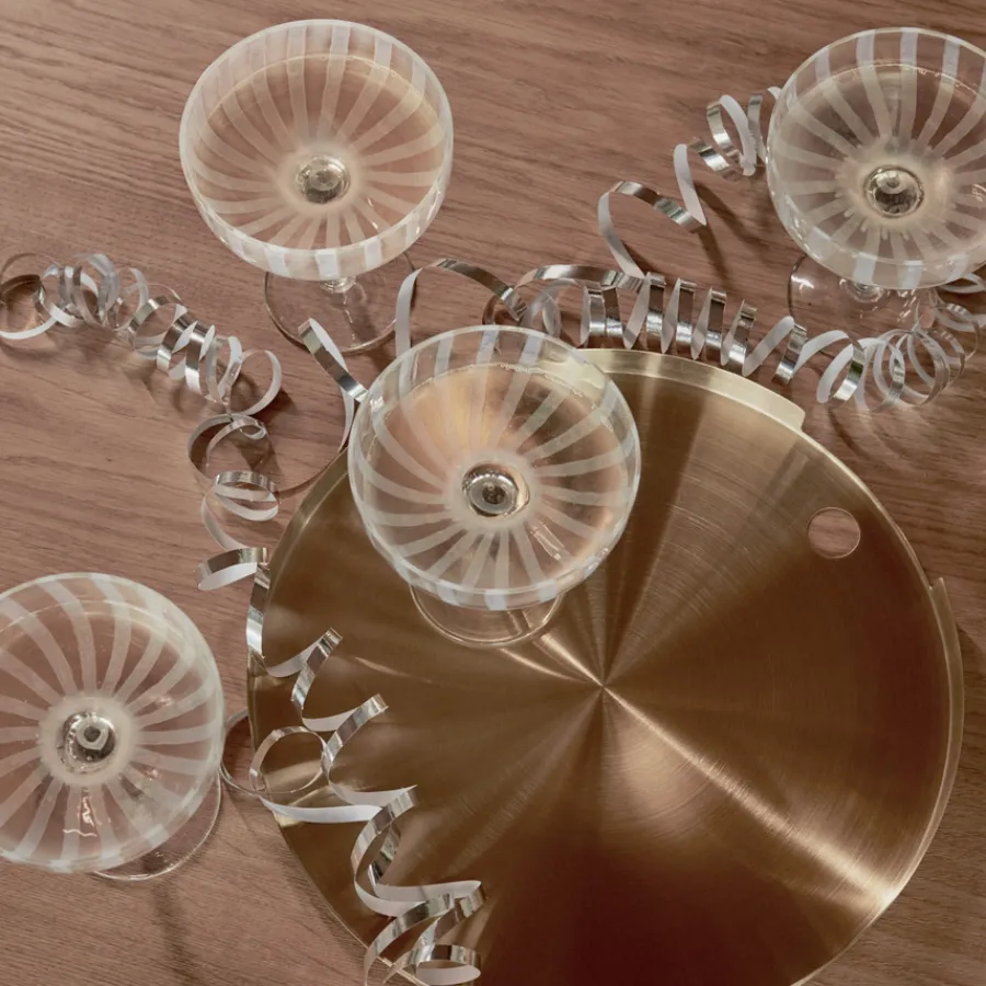 OYOY Mizu Champagner Glas Clear 2er-Set Hot
