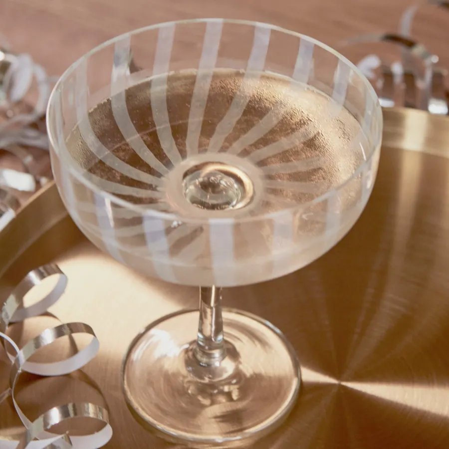 OYOY Mizu Champagner Glas Clear 2er-Set Hot