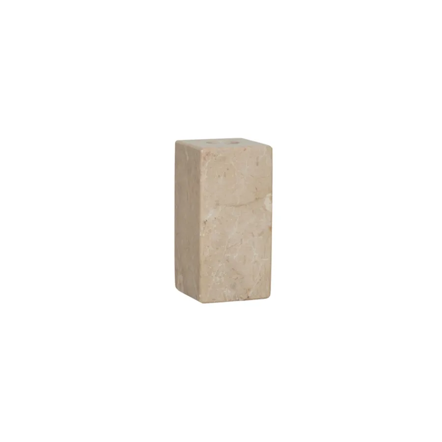 OYOY Savi Kerzenhalter Square Marble High Beige Fashion
