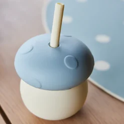OYOY Trinkbecher Mushroom Offwhite / Blue Fashion