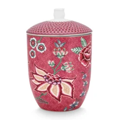 PIP Studio Aufbewahrungsgefäß Flower Festival Dark Pink 1.5 L Outlet