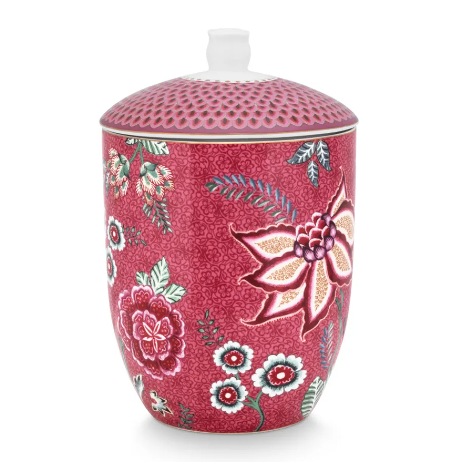PIP Studio Aufbewahrungsgefäß Flower Festival Dark Pink 1.5 L Outlet