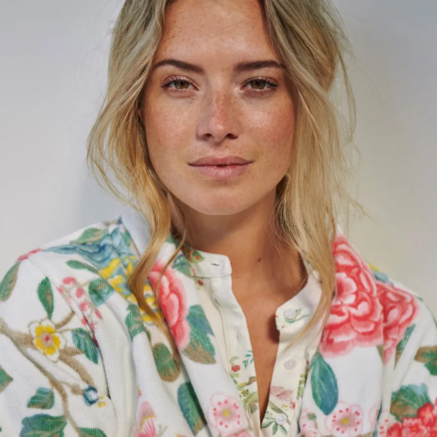 PIP Studio Bademantel mit Kapuze Good Evening White Fashion