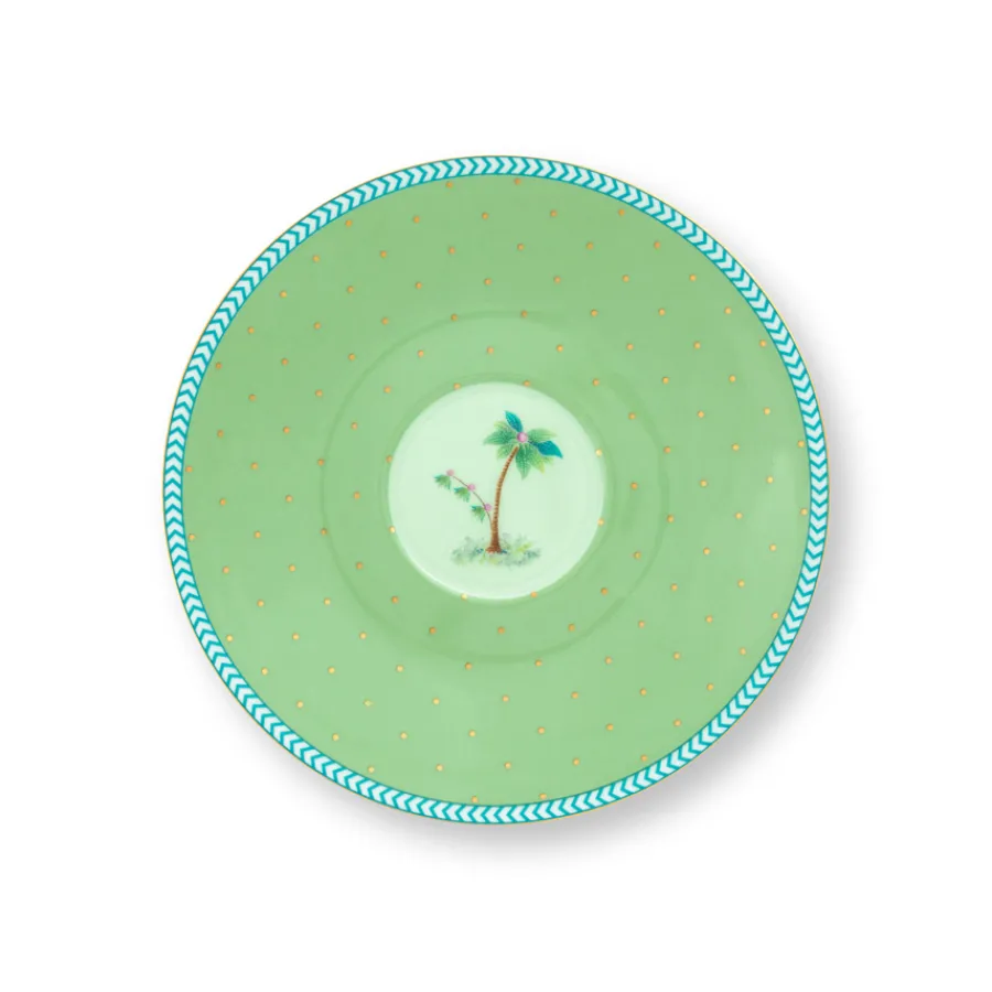 PIP Studio Espresso-Tasse und Unterteller Jolie Gold Dots Green 120ml Clearance