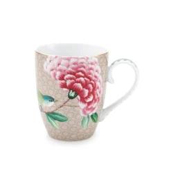 PIP Studio Große Tasse Blushing Birds Khaki 350 ml Outlet