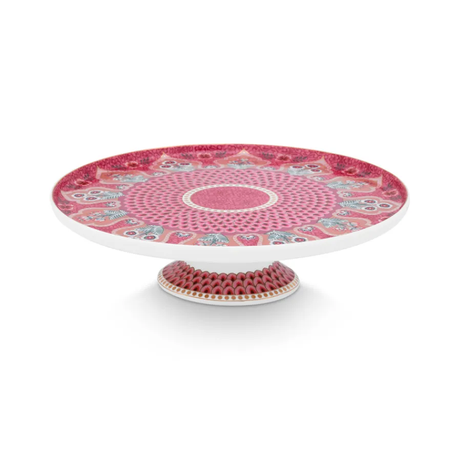 PIP Studio Kleine Tortenplatte Flower Festival Scallop Deco Dark Pink Outlet