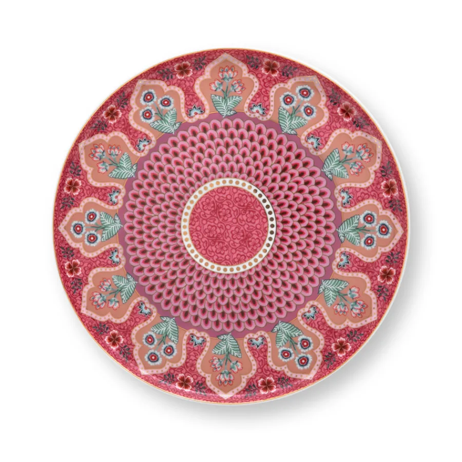PIP Studio Kleine Tortenplatte Flower Festival Scallop Deco Dark Pink Outlet