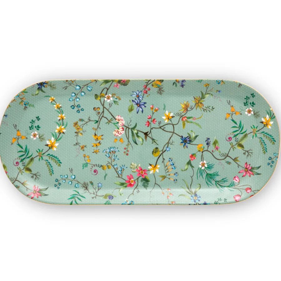 PIP Studio Kuchenplatte rechteckig Jolie Flowers Blue Discount
