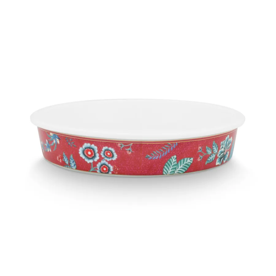 PIP Studio Ofenform Rund Flower Festival Dark Pink Clearance