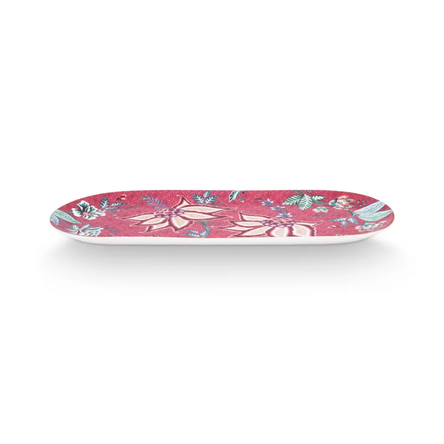 PIP Studio Servierplatte Flower Festival Dark Pink Hot