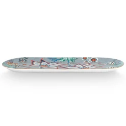PIP Studio Servierteller rechteckig Flower Festival Light Blue 33.3x15.5cm Fashion