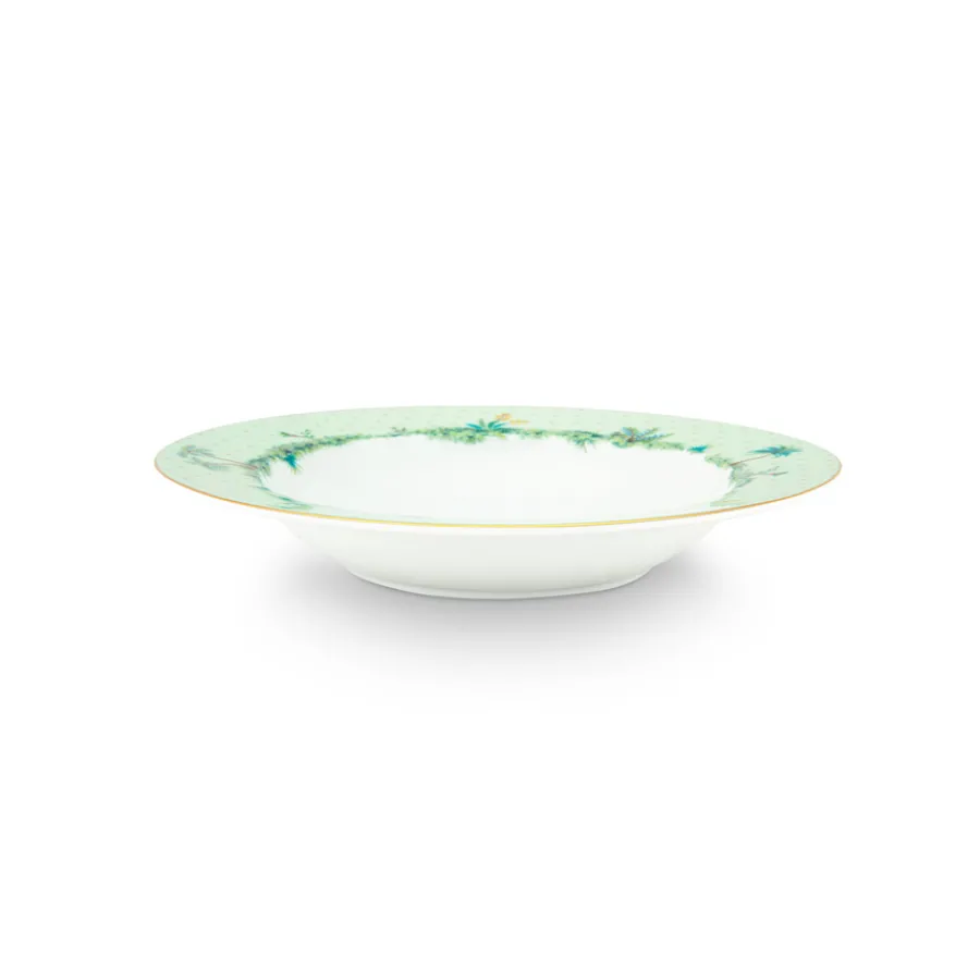 PIP Studio Suppenteller Jolie Gold Dots Green 21.5cm Discount