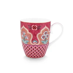 PIP Studio Tasse L Flower Festival Scallop Deco Dark Pink 350ml Sale