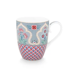 PIP Studio Tasse Large Flower Festival Scallop Deco Light Blue 350ml Outlet