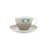 PIP Studio Tasse mit Unterteller Blushing Birds Khaki New