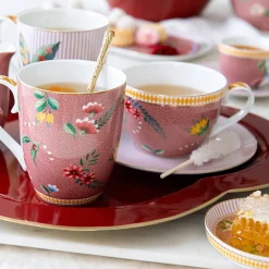 PIP Studio Tasse mit Unterteller La Majorelle Pink 280ml 2er-Set Hot