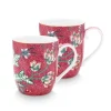PIP Studio Tasse S Flower Festival Dark Pink 145ml 2er-Set Online