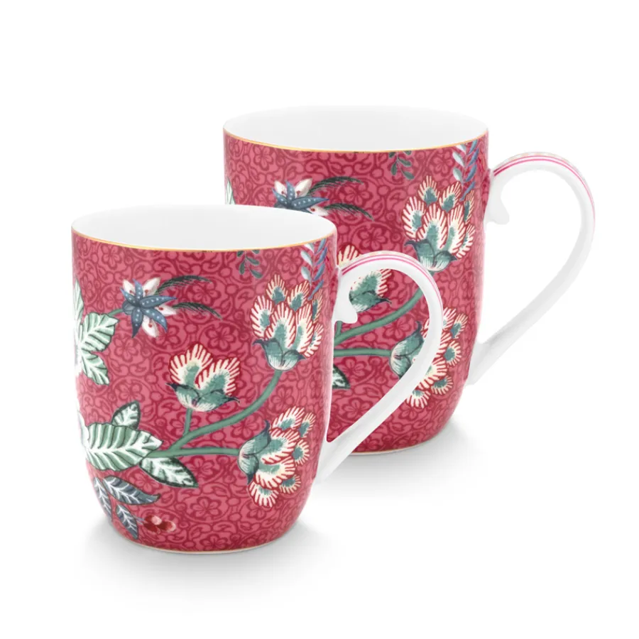 PIP Studio Tasse S Flower Festival Dark Pink 145ml 2er-Set Online