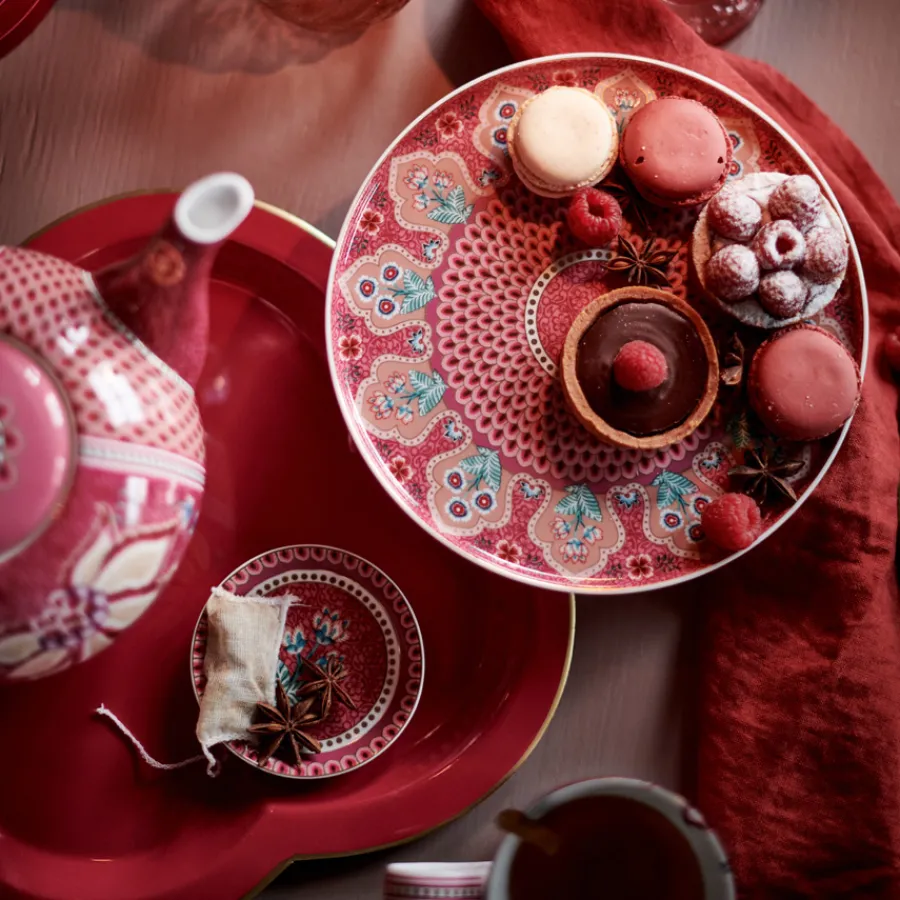 PIP Studio Tasse S Flower Festival Dark Pink 145ml 2er-Set Online