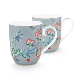 PIP Studio Tasse Small Flower Festival Light Blue145ml 2er-Set New