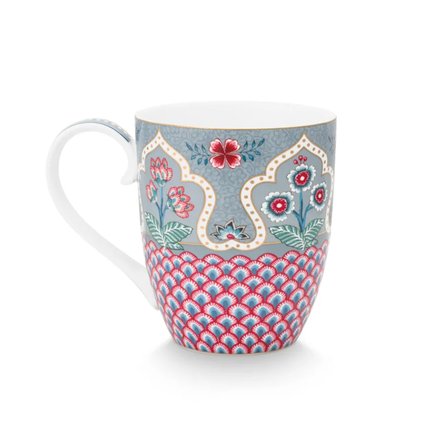 PIP Studio Tasse XL Flower Festival Scallop Deco Light Blue 450ml Best