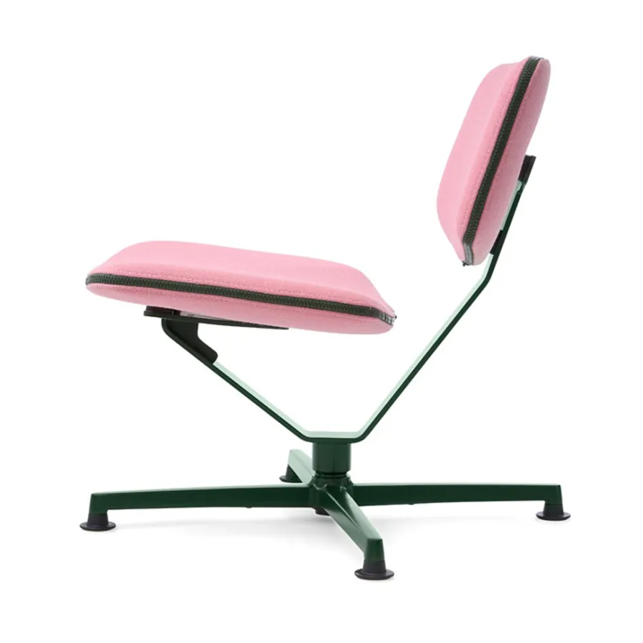 raawii Lounge chair Dark green / Stoffbezug pink Sale